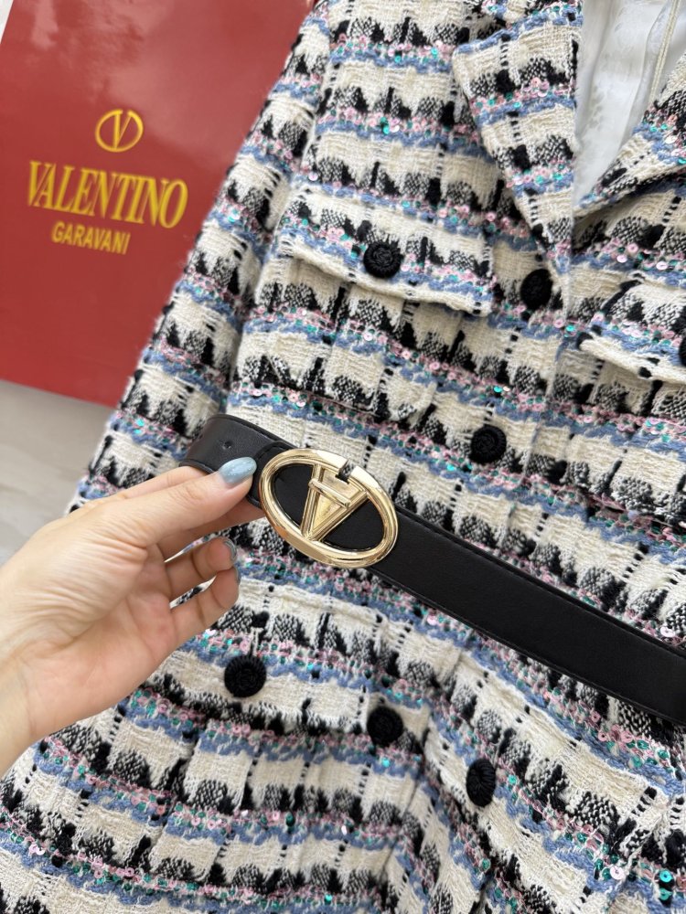 Піджак з вовняного твіду з поясом фото 5