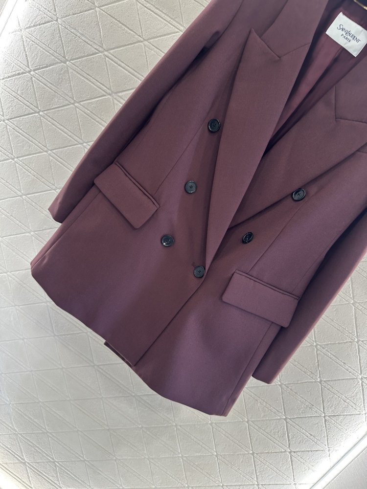 Піджак з прямими плечима і двубортными лацканами жіночий фото 4