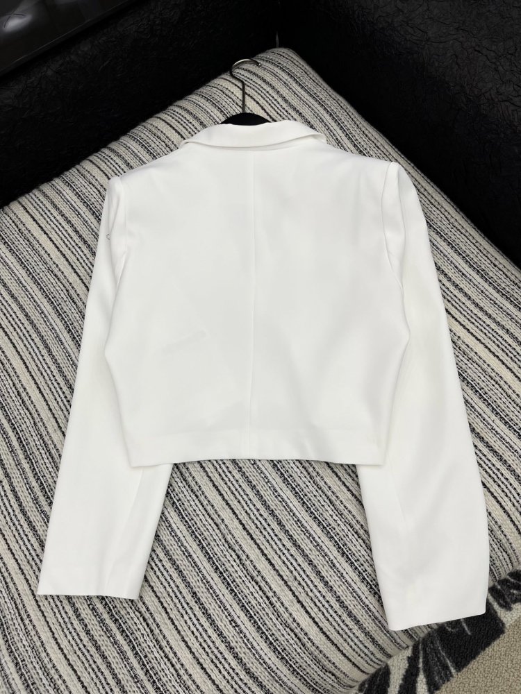 Пиджак женский белый фото 6