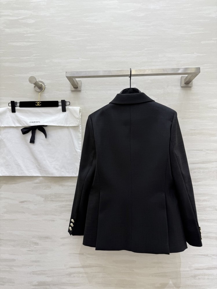 Піджак жіночий чорний з мереживний обробкою фото 6