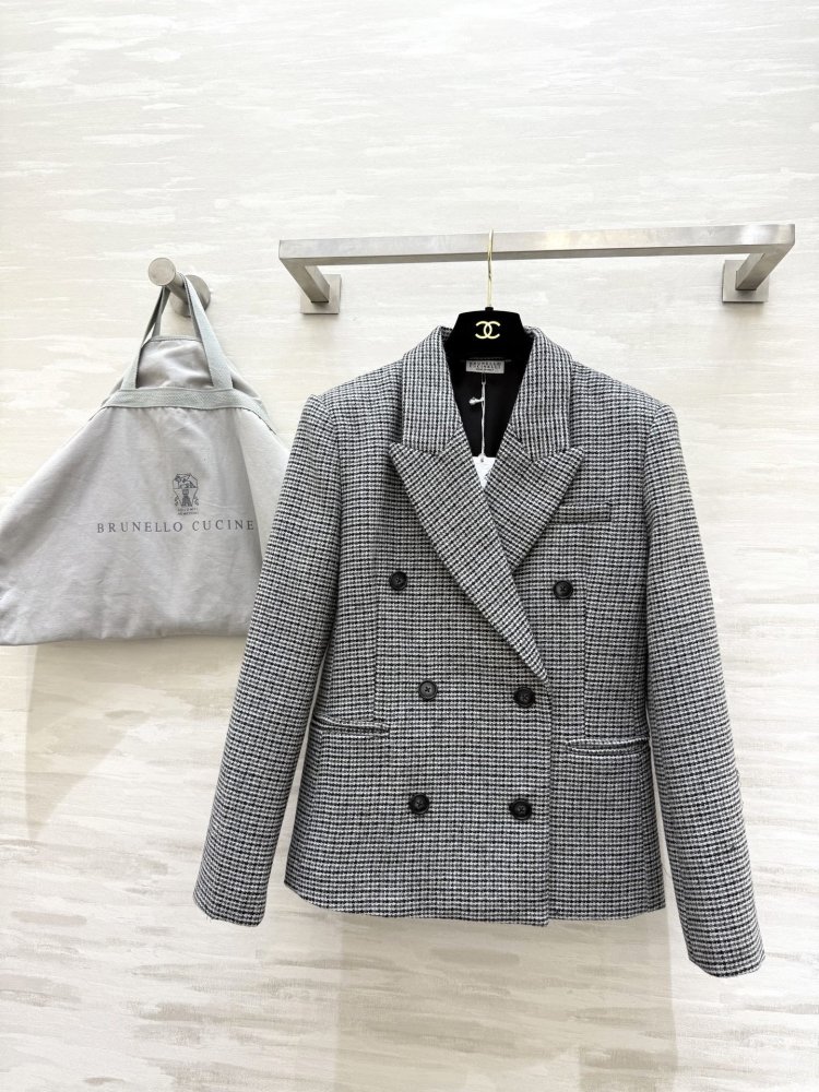 Пиджак женский шерстяной клетчатый