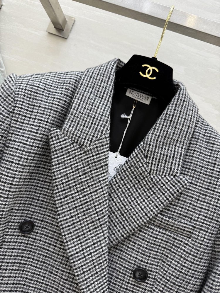 Пиджак женский шерстяной клетчатый фото 2