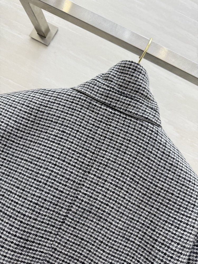 Пиджак женский шерстяной клетчатый фото 6