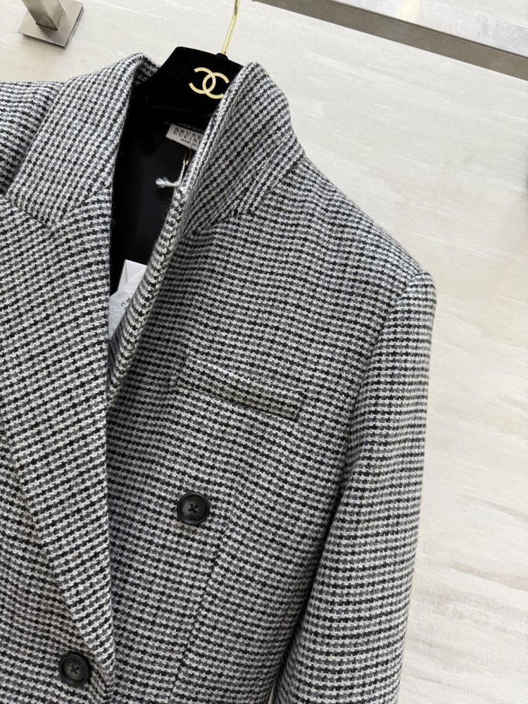 Пиджак женский шерстяной клетчатый фото 7