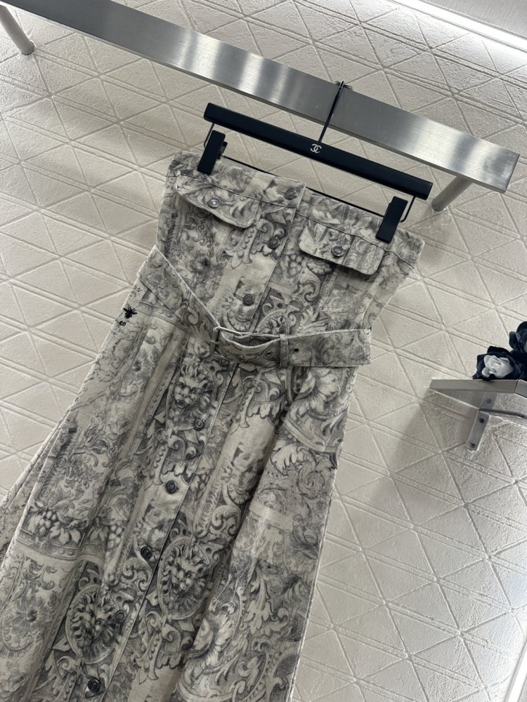 Платье без бретелей из джинсовой ткани фото 3