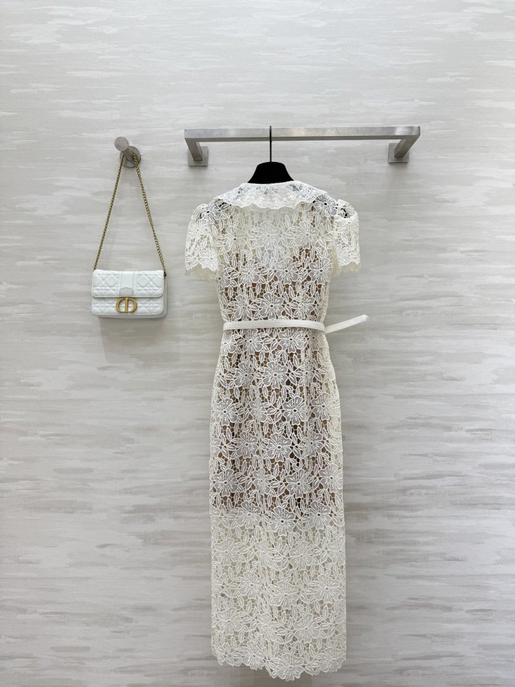 Платье цвета слоновой кости с ажурным кружевом фото 4