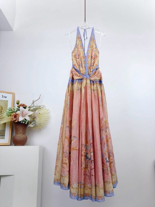 Dress INDRA from long collar халтеро