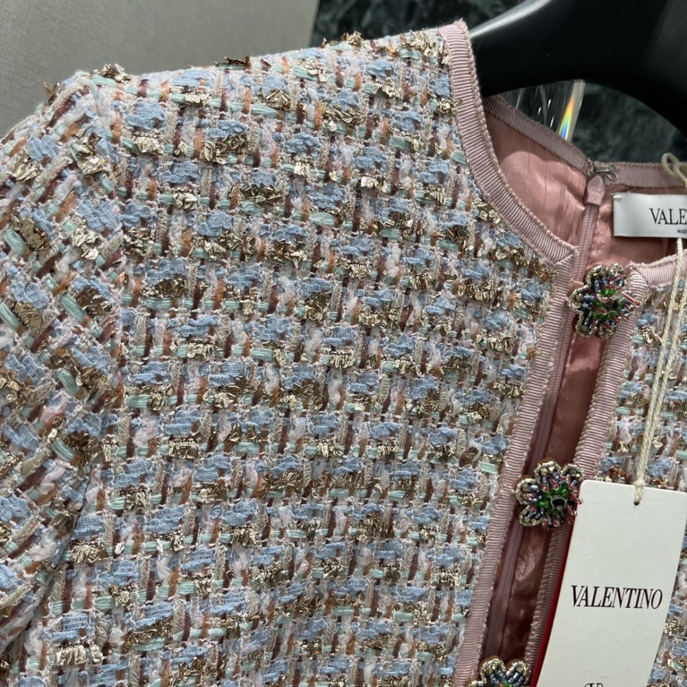 Платье из твида с коротким рукавом фото 4