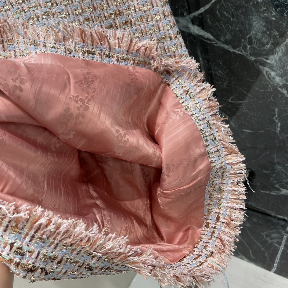 Платье из твида с коротким рукавом фото 7