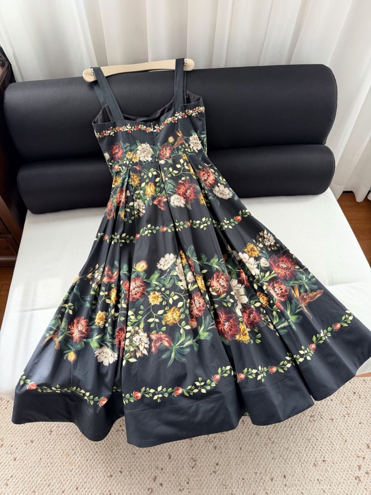 Платье миди с цветочным принтом фото 9