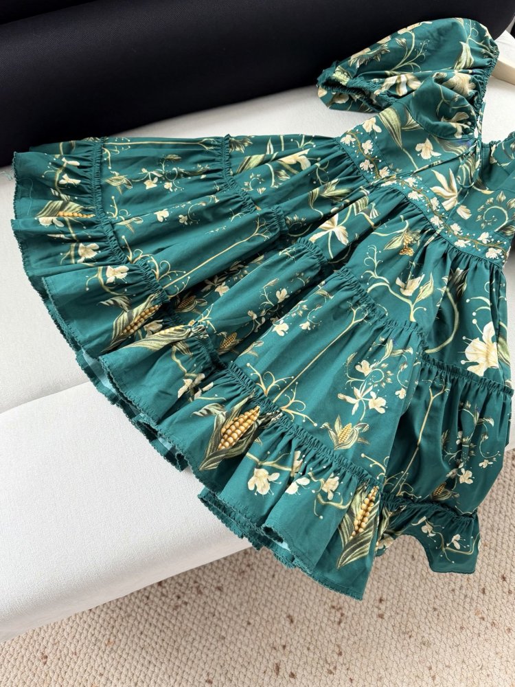 Платье ручной работы с цветочным бисером фото 6