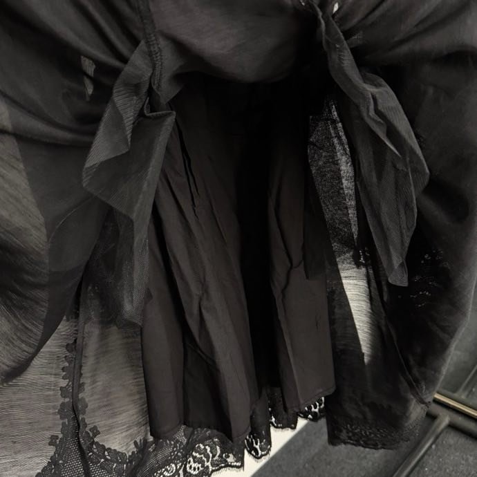 Платье с длинными рукавами, кружевным лоскутным кроем фото 8