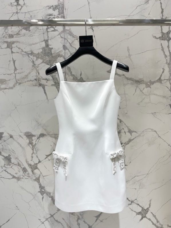 Dress from pockets and rhinestones