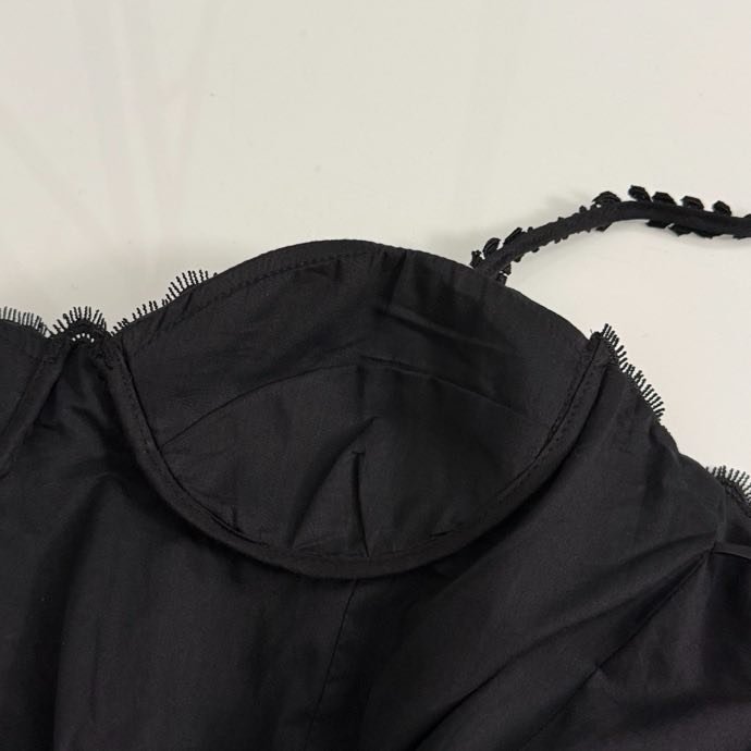 Платье с кружевным лифом и подвязками на талии фото 7