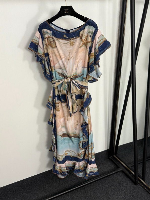 Платье с морским принтом фото 2