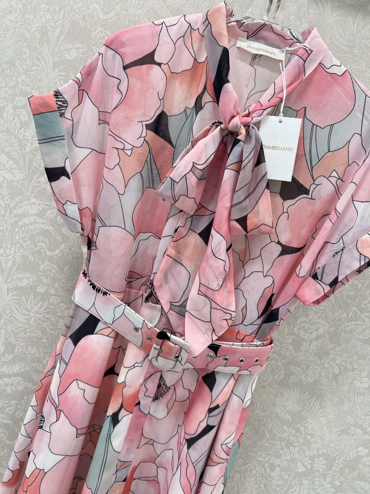 Платье с однобортным кроем и цветочным принтом фото 3