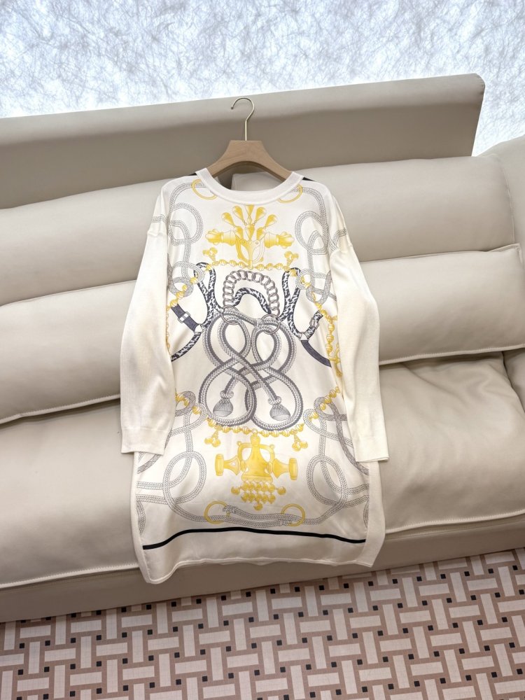 Платье шелковое с длинными рукавами фото 3