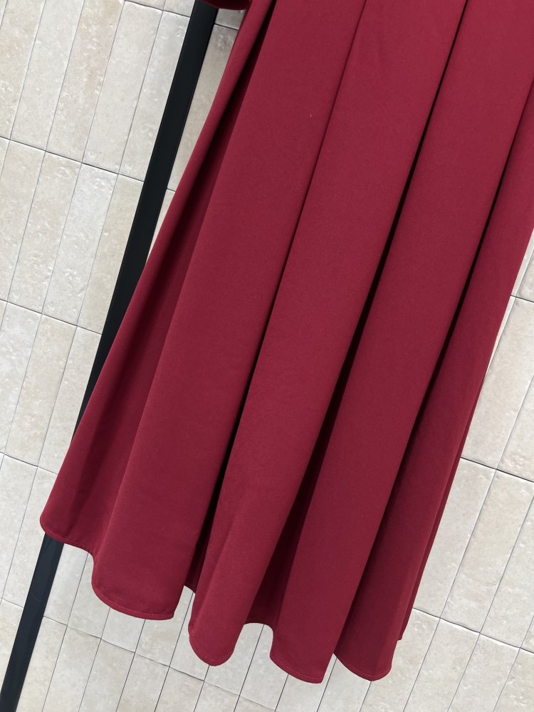 Платье в стиле ретро бордового цвета фото 4