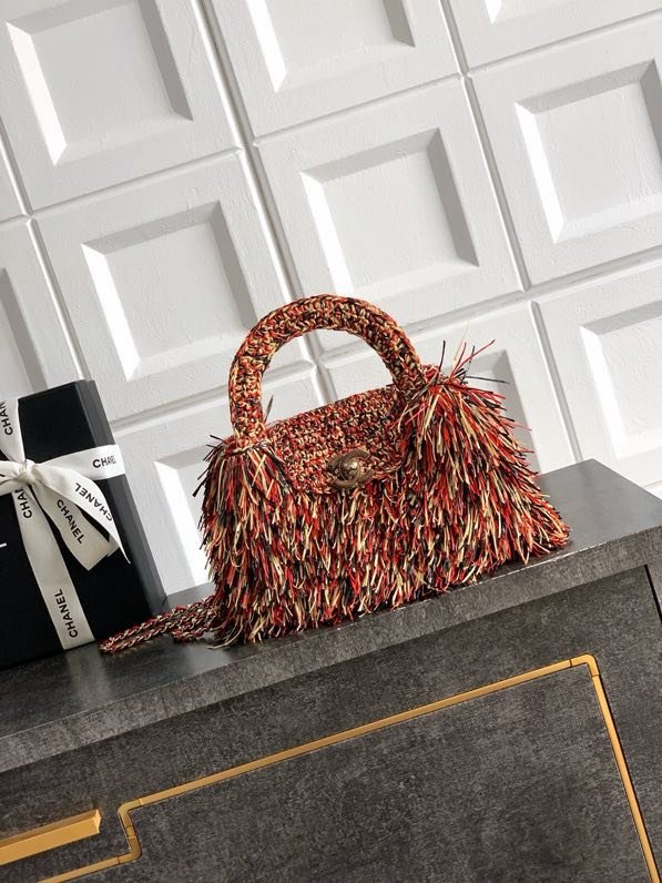 Плетеная соломенная сумка Kelly Woven 19 см
