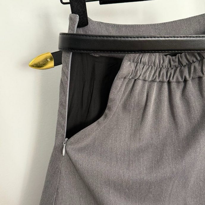 Pleated skirt from high waist and belt фото 4