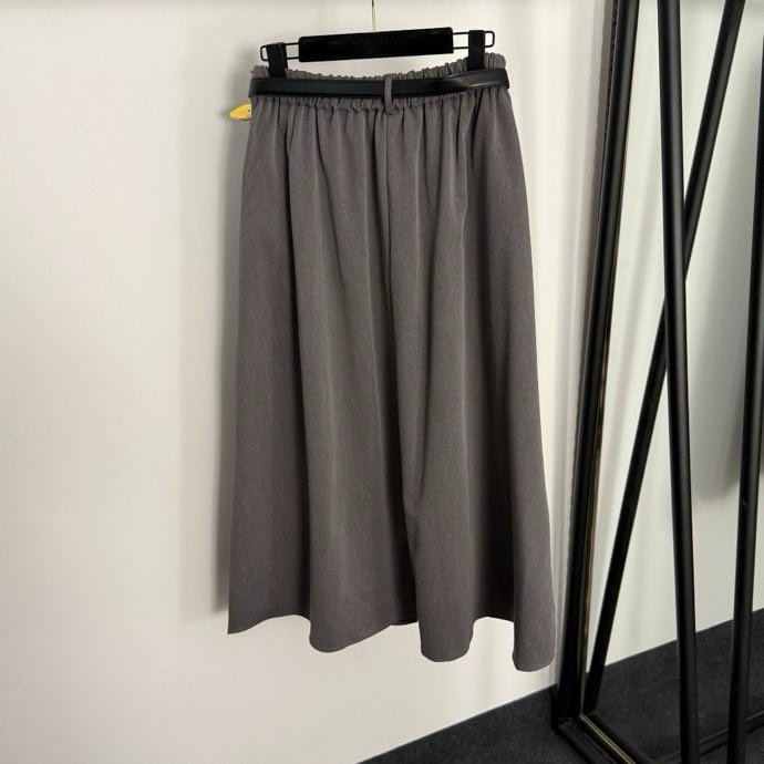 Pleated skirt from high waist and belt фото 6