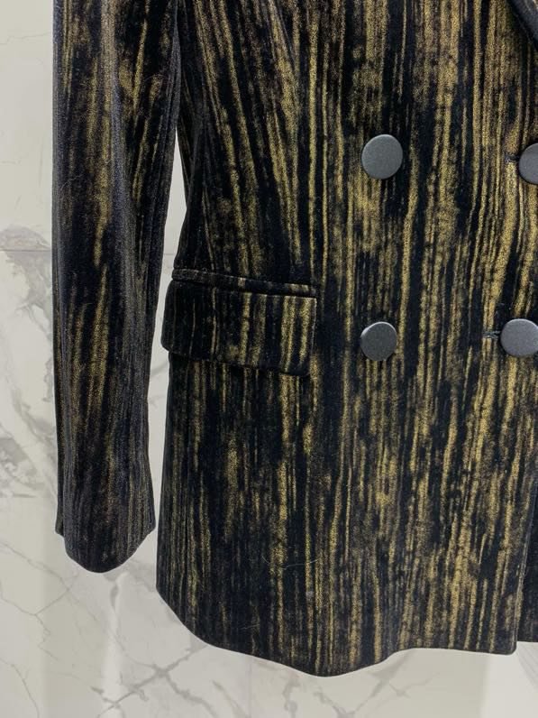 Плиссированный бархатный пиджак фото 5