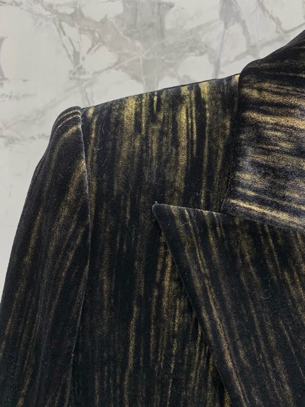 Плиссированный бархатный пиджак фото 9