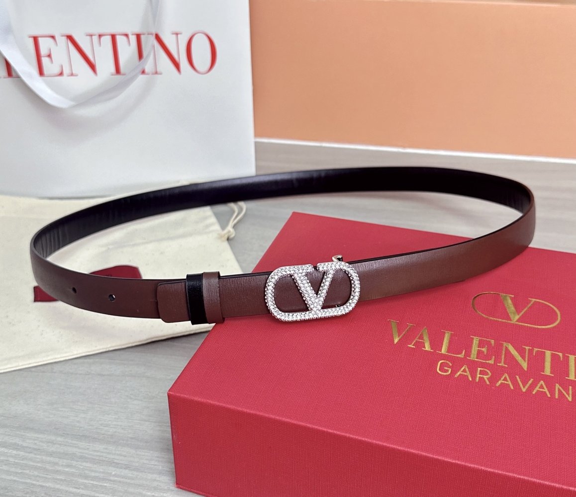 Belt leather female 2 cm