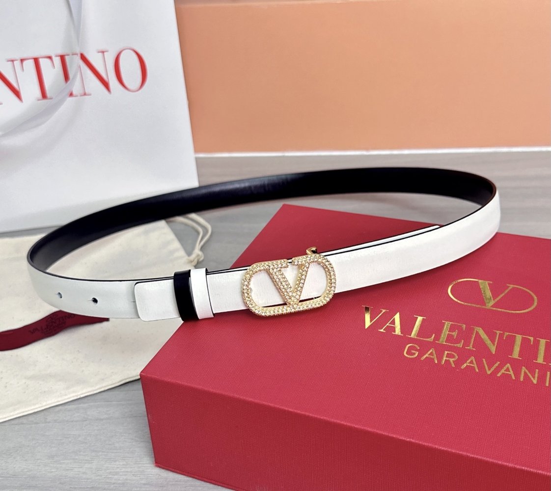 Belt leather female 2 cm