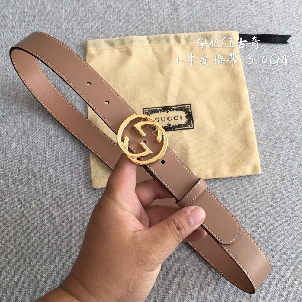 Belt leather female 3 cm