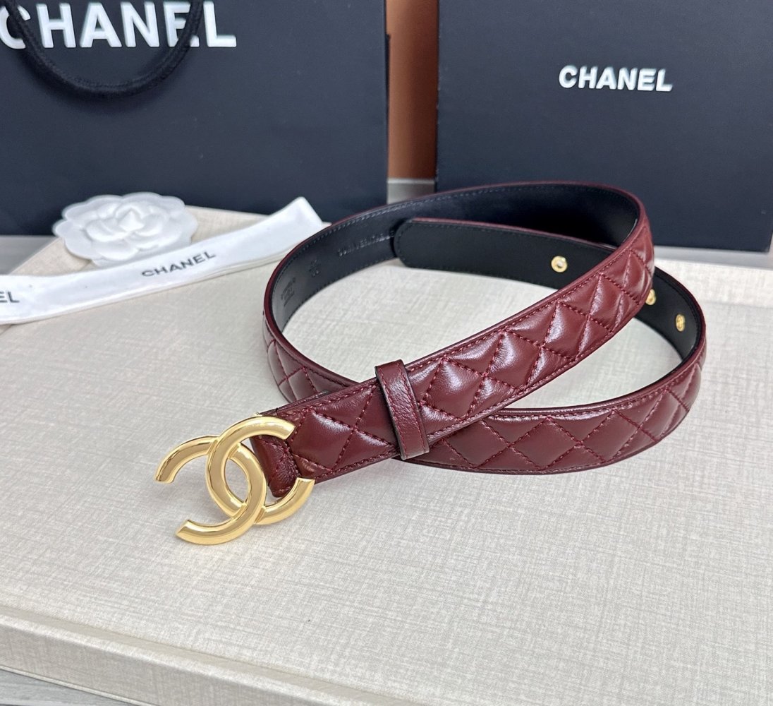 Belt leather female 3 cm