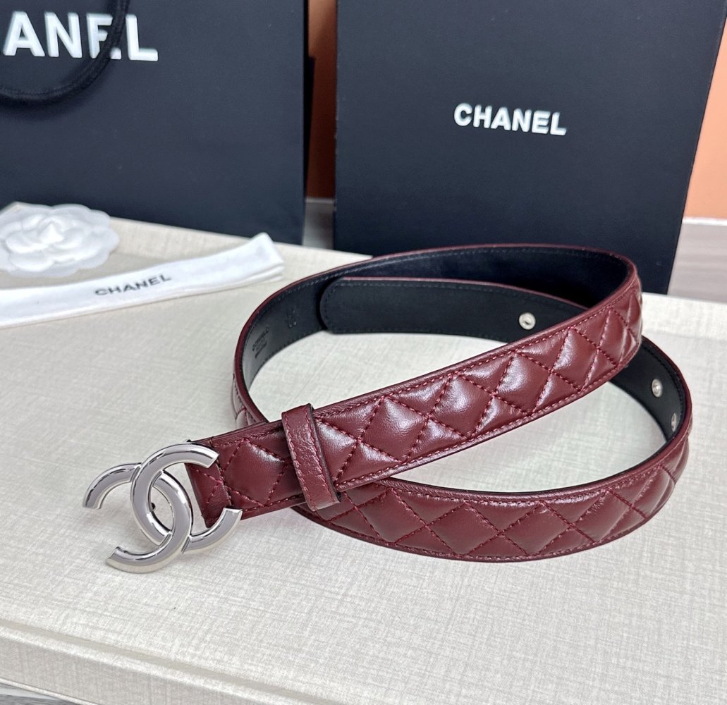 Belt leather female 3 cm