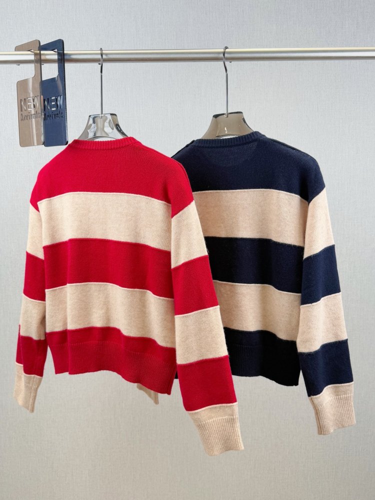 Полосатый свитер с пуговицами фото 2