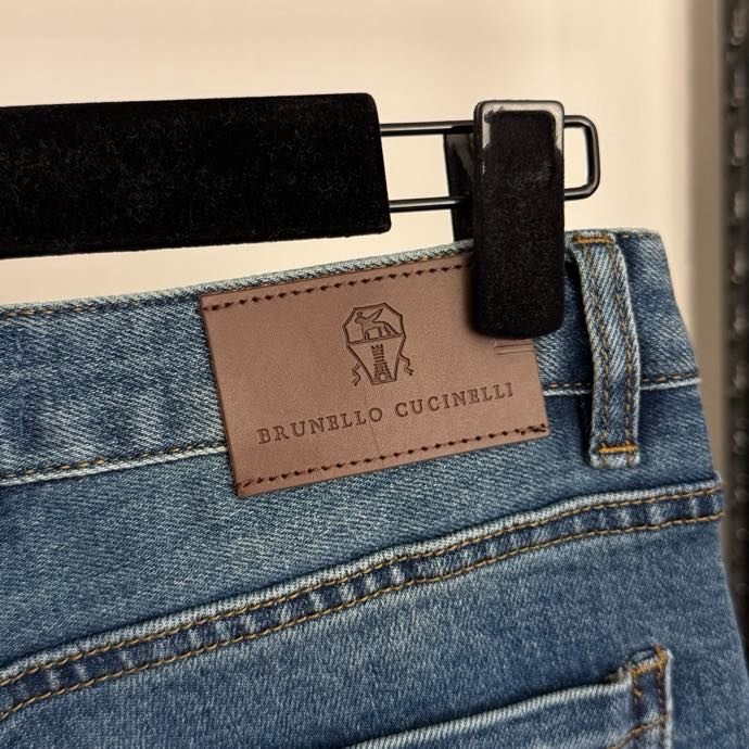 Потертые джинсы в полоску фото 8