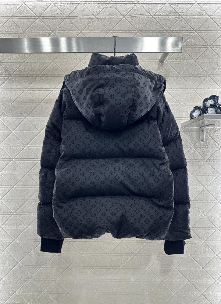 Feather jacket with removable hood фото 2