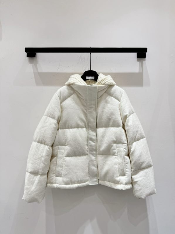 Пуховик з суміші вовни, норки і кашеміру