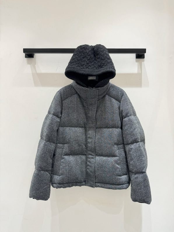 Пуховик з суміші вовни, норки і кашеміру фото 7