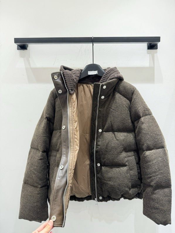 Пуховик з суміші вовни, норки і кашеміру фото 9