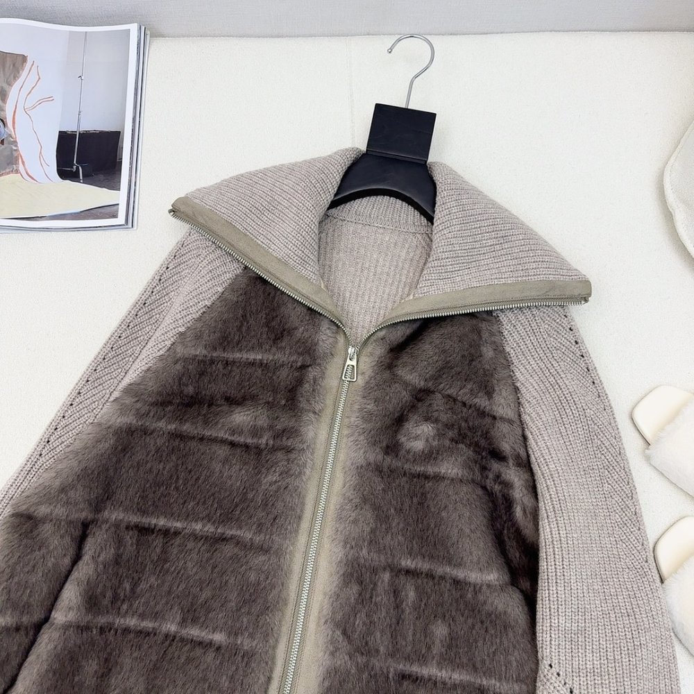 Пуховик меховой женский фото 2