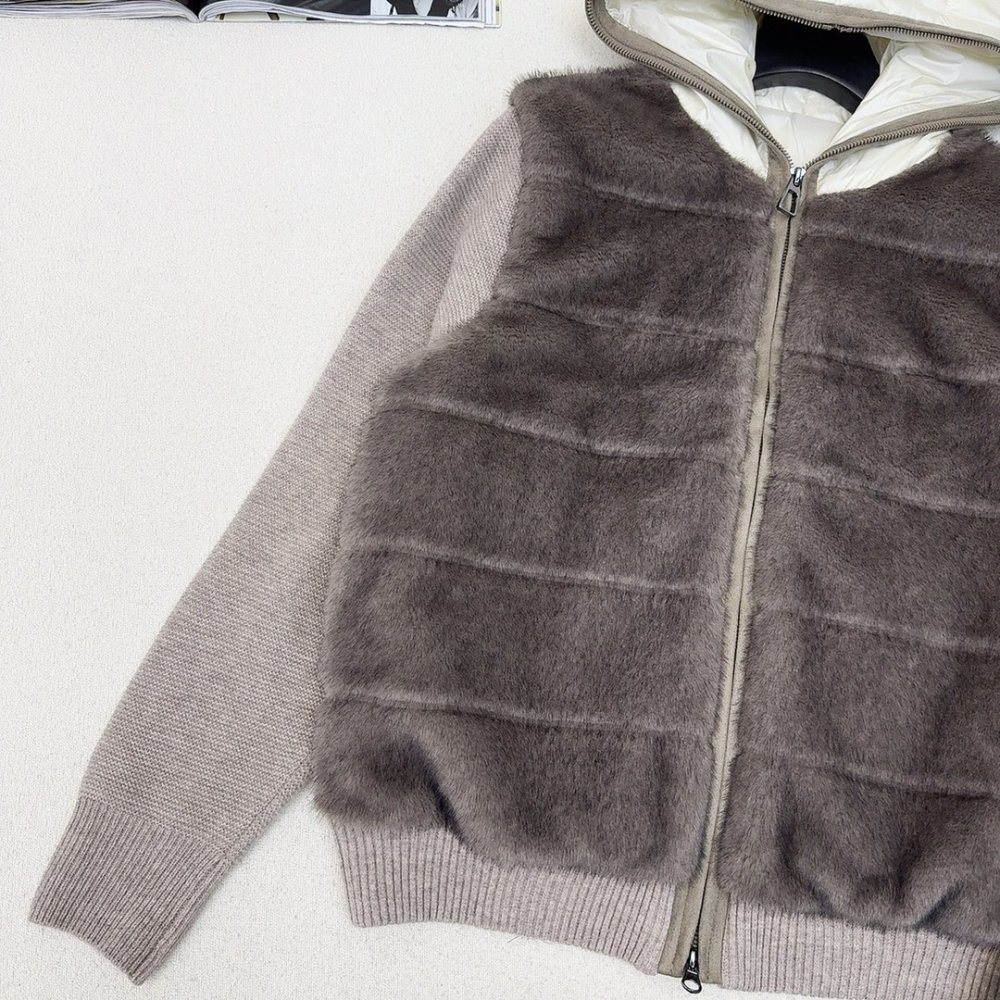 Пуховик меховой женский фото 4