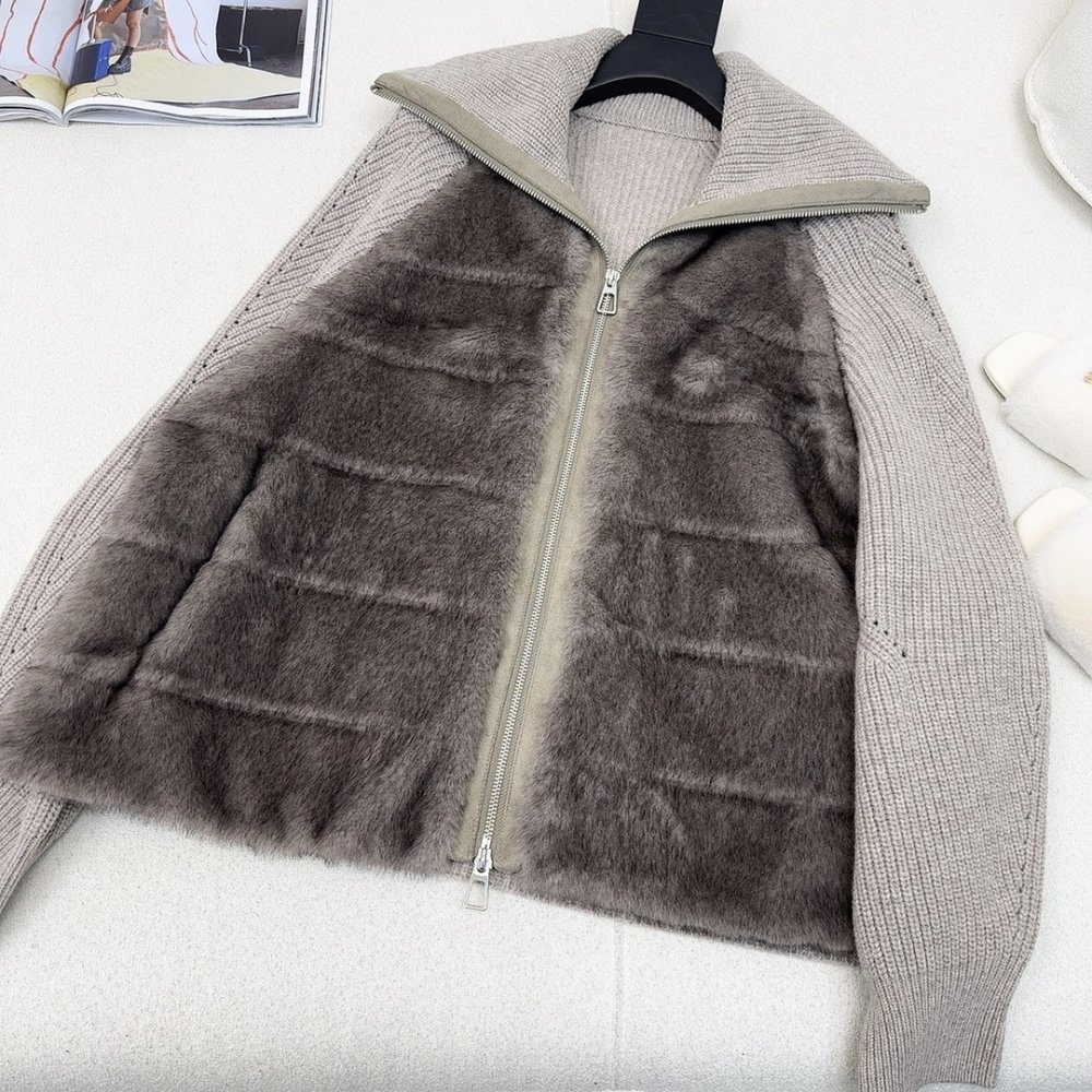 Пуховик меховой женский фото 5