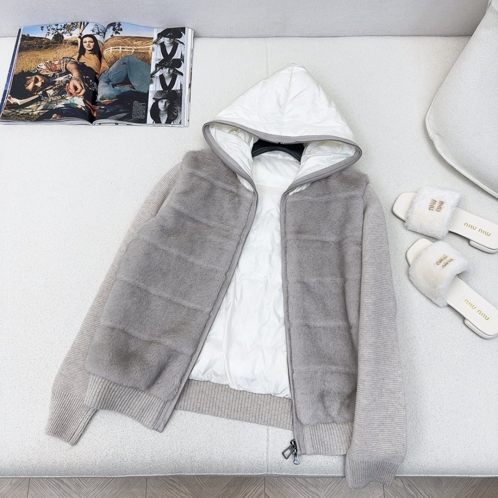 Пуховик меховой женский фото 5