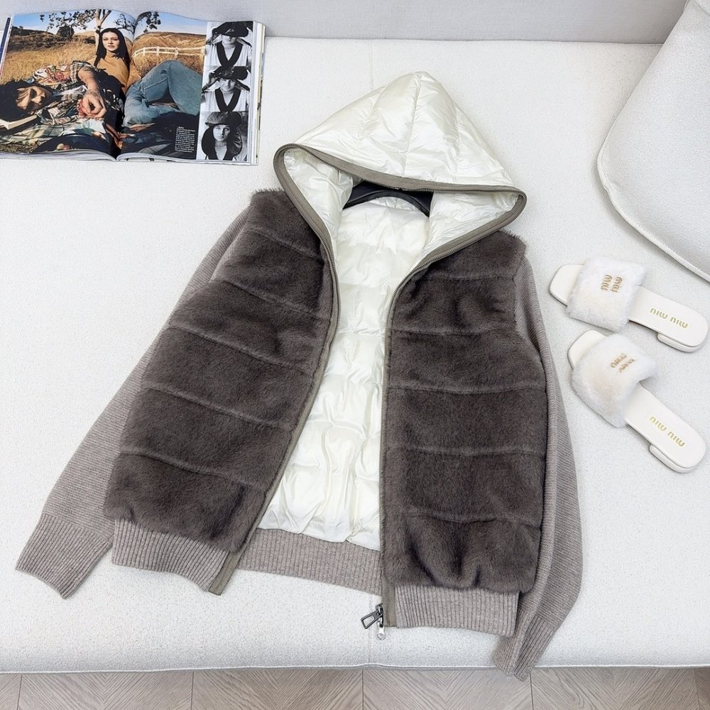 Пуховик меховой женский фото 5