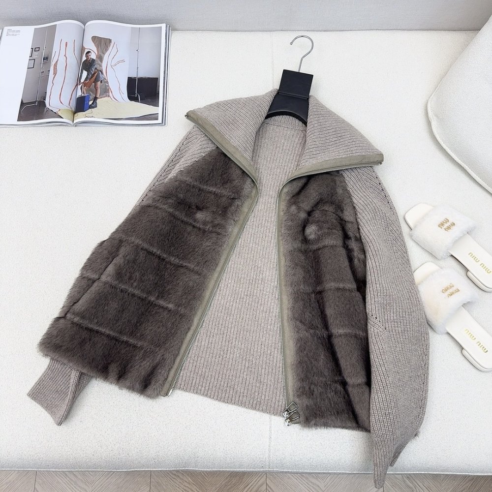 Пуховик меховой женский фото 6