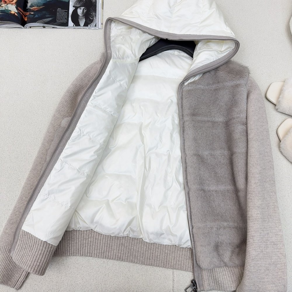 Пуховик меховой женский фото 7