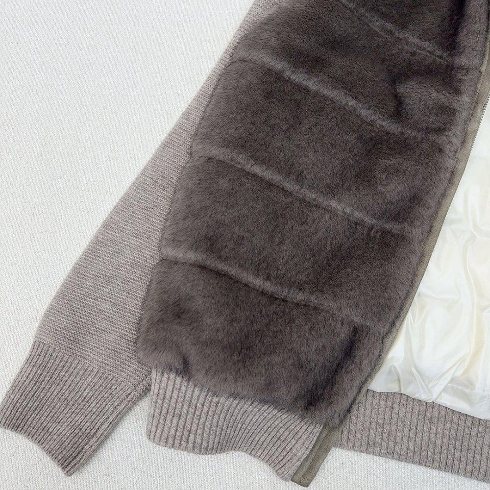 Пуховик меховой женский фото 7