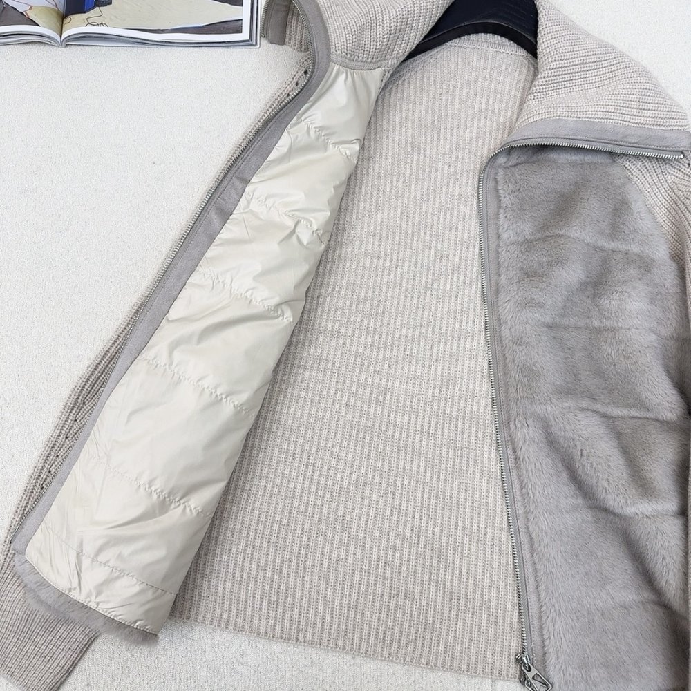 Пуховик меховой женский фото 8