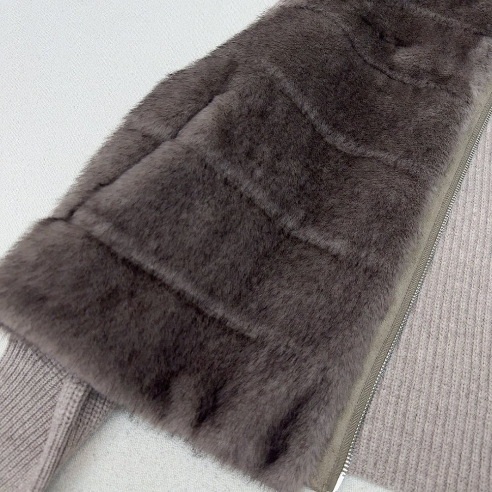 Пуховик меховой женский фото 8