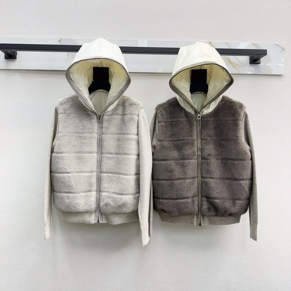 Пуховик меховой женский фото 9