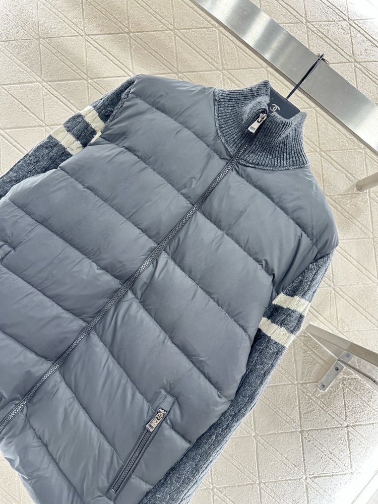 Пуховик на молнии с воротником стойкой фото 3